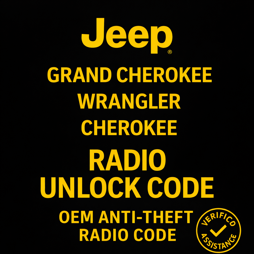 Jeep Radio Unlock Code